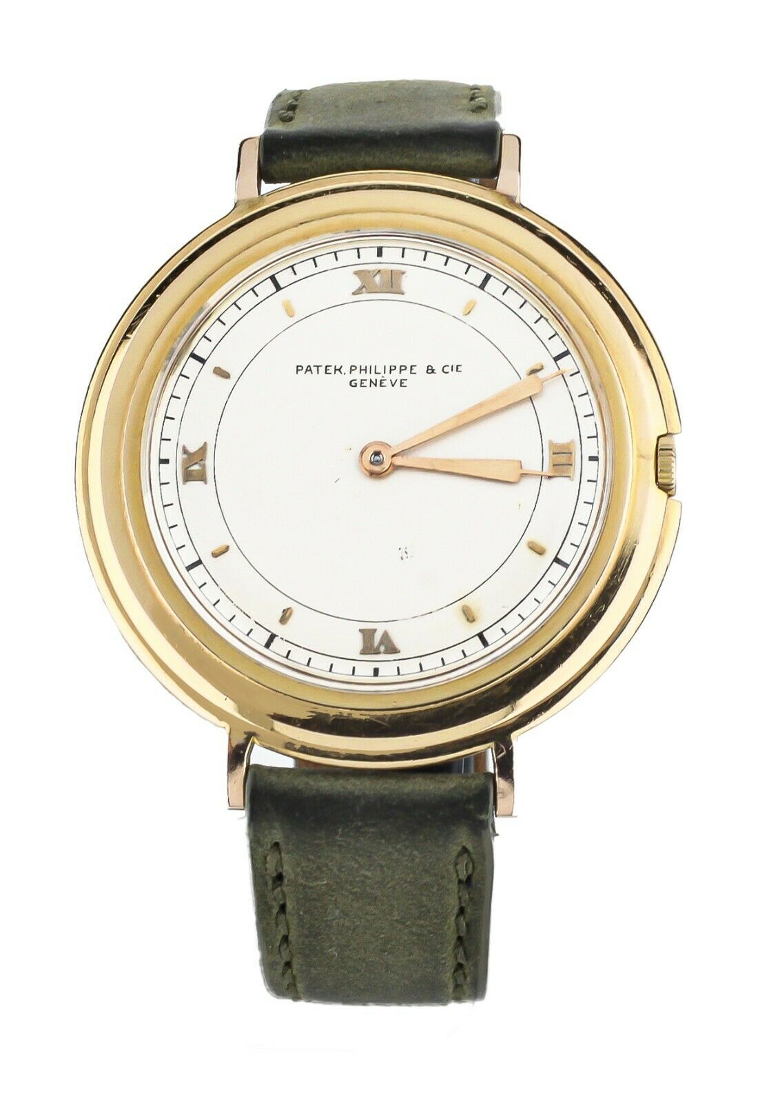 VINTAGE PATEK PHILLIPPE CONVERTED POCKET WATCH 18 GOLD 44MM 