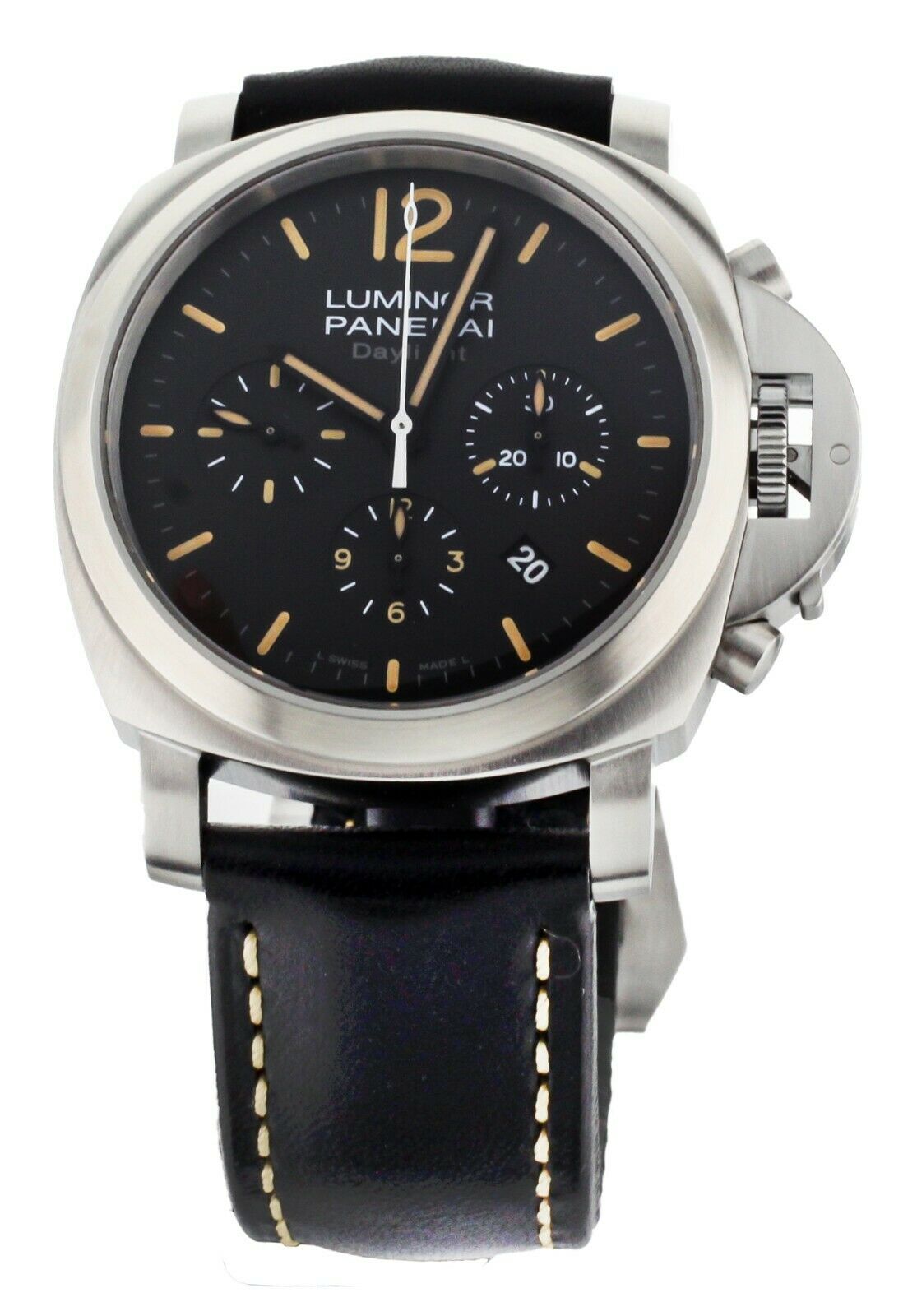 Panerai Luminor Daylight Automatic Chronograph Black Dial 44mm PAM356 Full Set