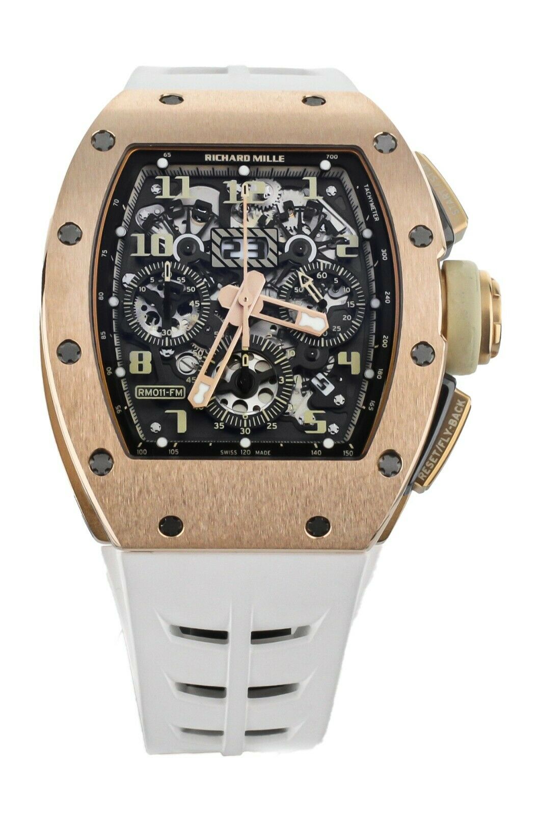 Richard Mille RM011 Ivory Rose Gold Chronograph Annual