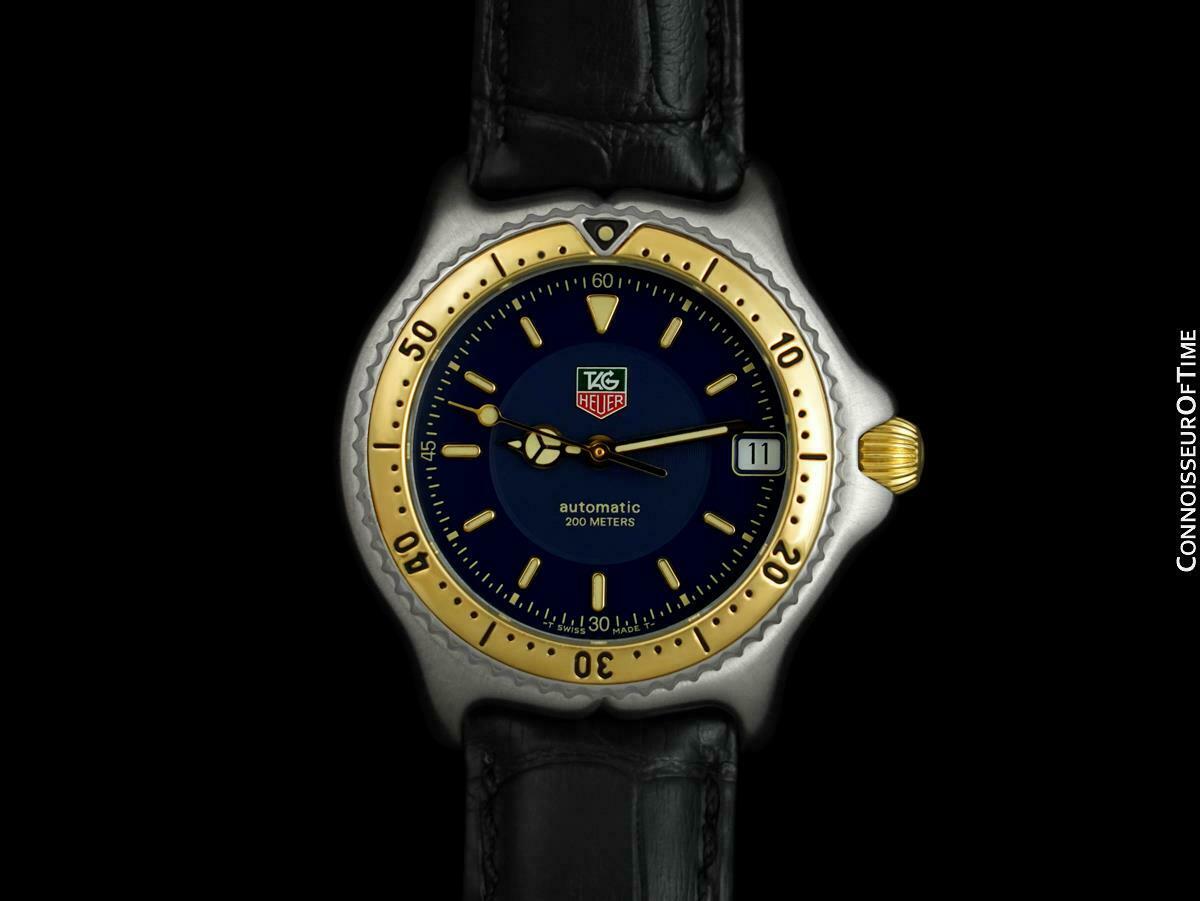 TAG HEUER SEL Automatic Mens Midsize SS Steel  18K Gold Watch - Mint - Warranty