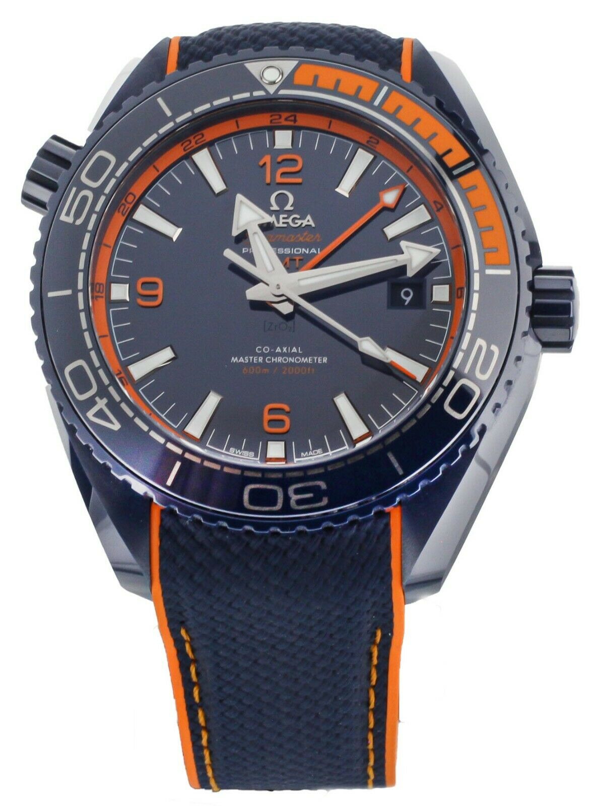 OMEGA SEAMASTER PLANET OCEAN "BIG BLUE" CERAMIC 44.5MM 21592462203001 FULL Set