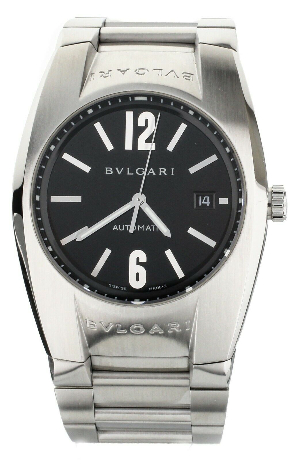 BULGARI ERGON STEEL ON BRACELET BLACK DIAL AUTOMATIC 40MM REF: EG40S