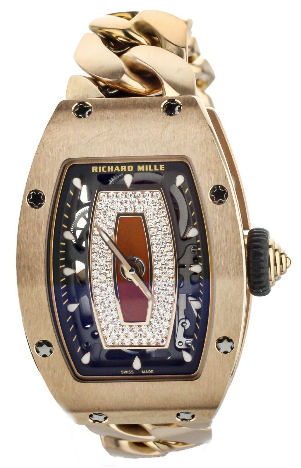 Richard Mille RM07 Rose Gold on Bracelet Diamond Dial Automatic RM07-01 Full Set