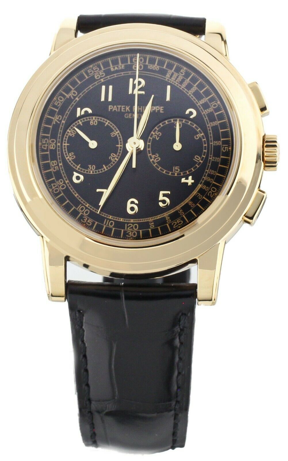 Patek Phillipe Chronograph Black Dial Manual 42mm 5070j Full Set