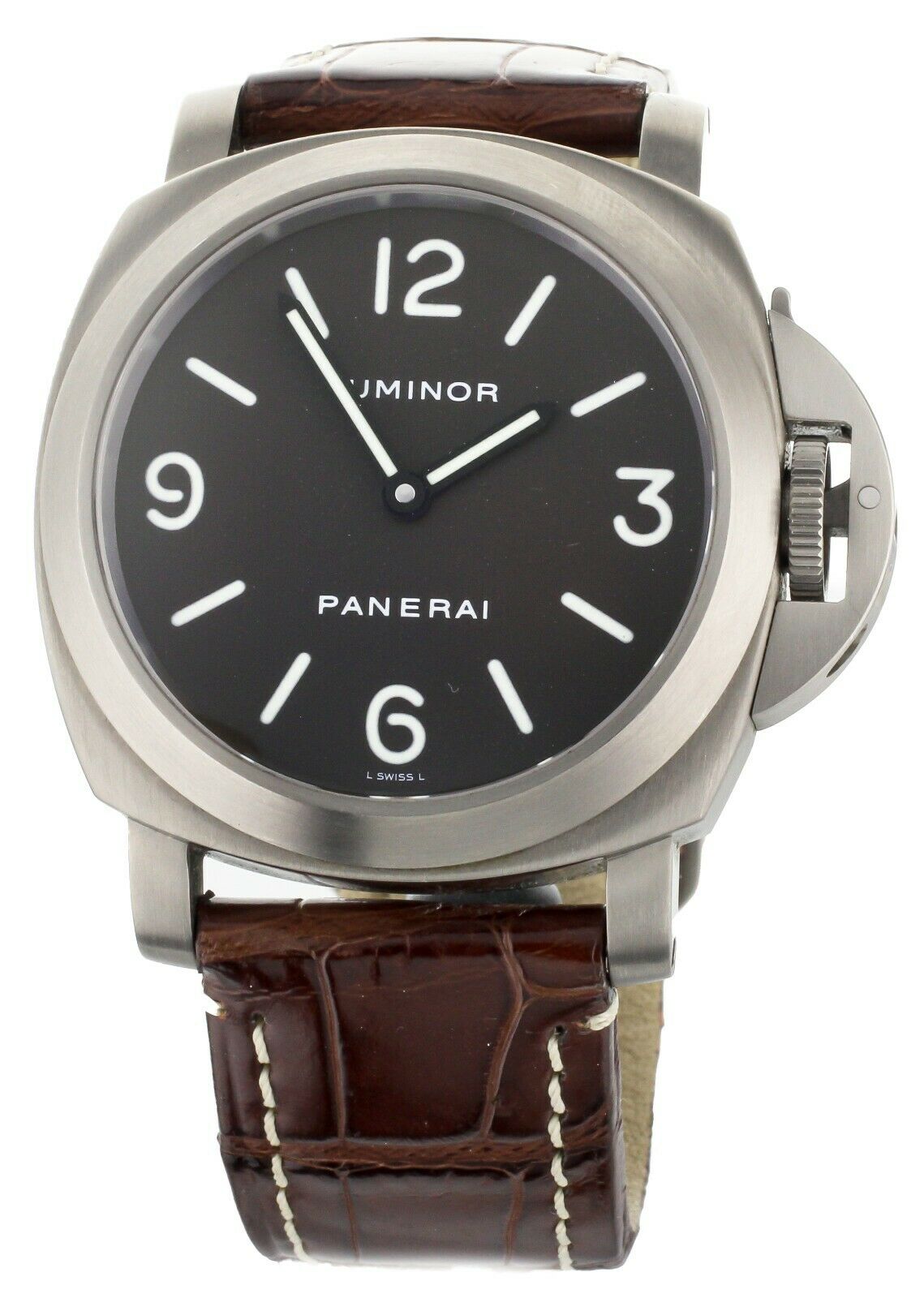 Panerai Luminor Base Titanium Tobacco Dial Manual Wind 44mm Pam116 Full Set  | Panerai