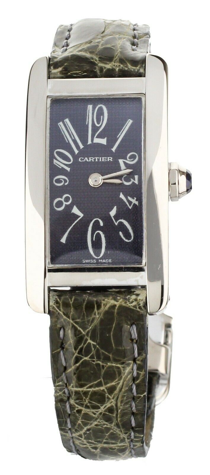 Cartier Tank American White Gold White Dial 22x12mm Quartz1713 