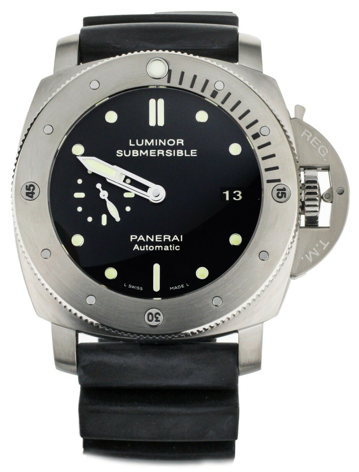 Panerai Luminor 1950 Submersible Titanium Black Dial Rubber 47mm PAM305 Full Set