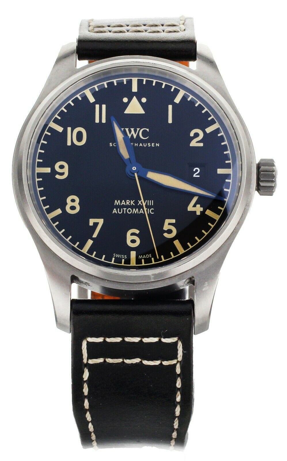 IWC Pilot Mark XVIII Heritage Titanium Black Dial on Calf Strap 40mm IW327006