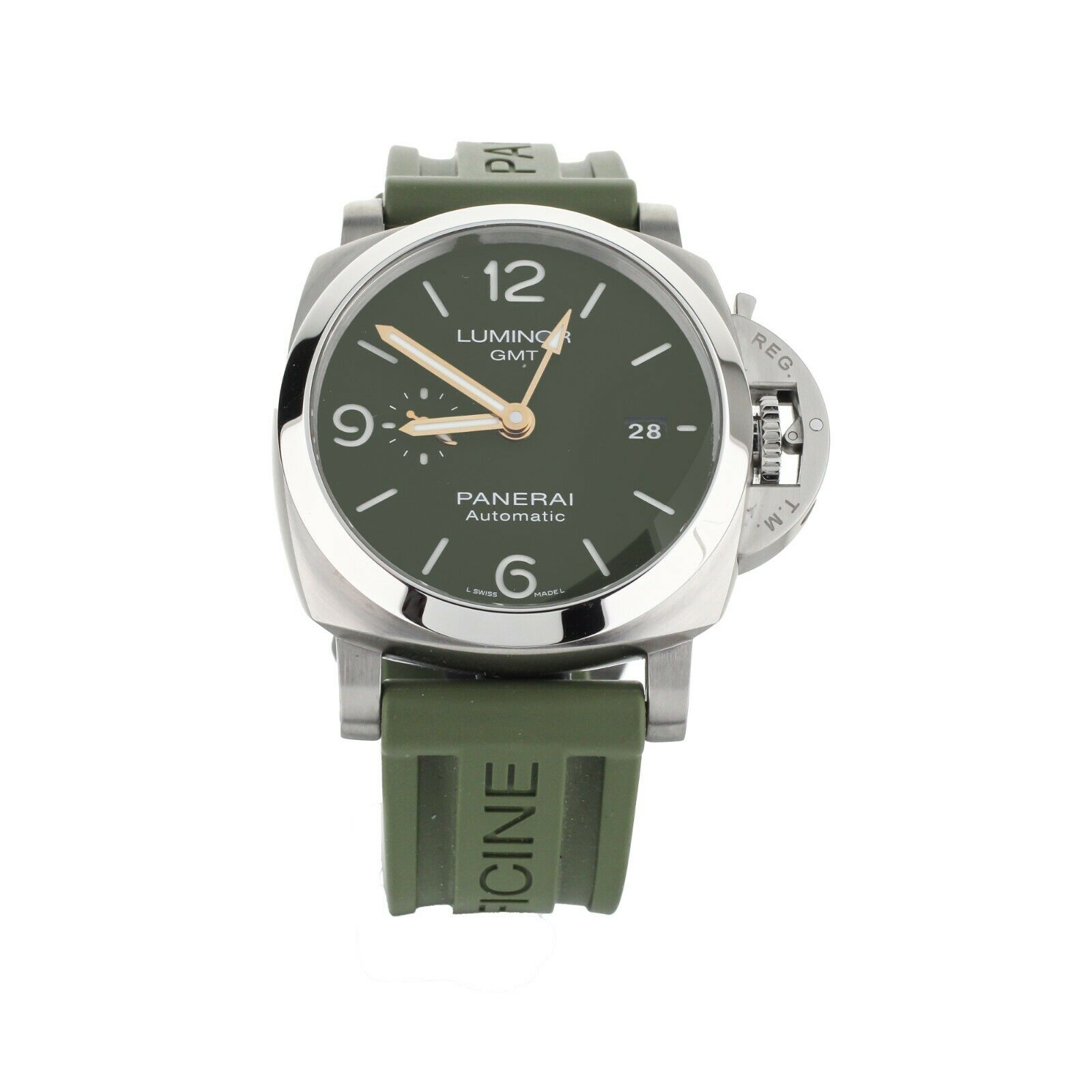 Panerai Luminor 1950 GMT Green Dial Mahedra Singh Dhoni 44mm Pam1056 Full Set
