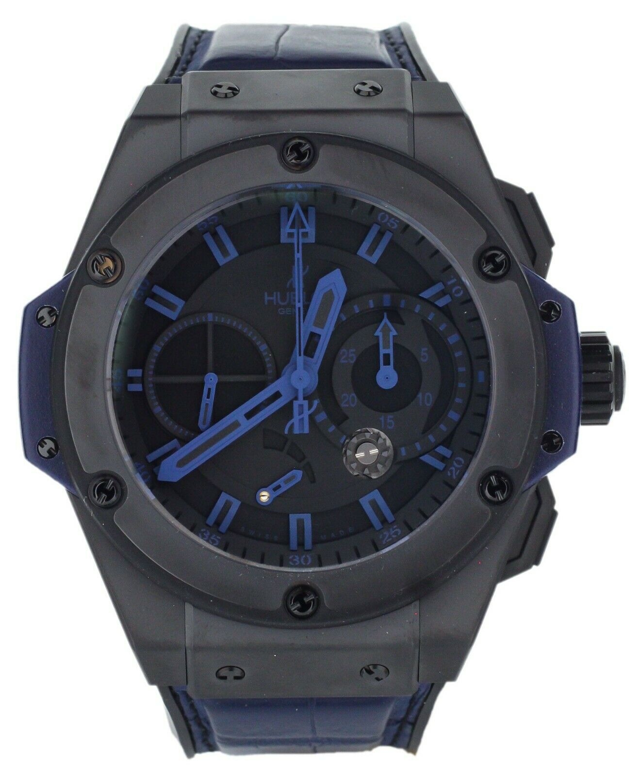 Hublot King Power Split Second Vendome All Black Blue 48mm 709.C.1.1190.GR.ABB10
