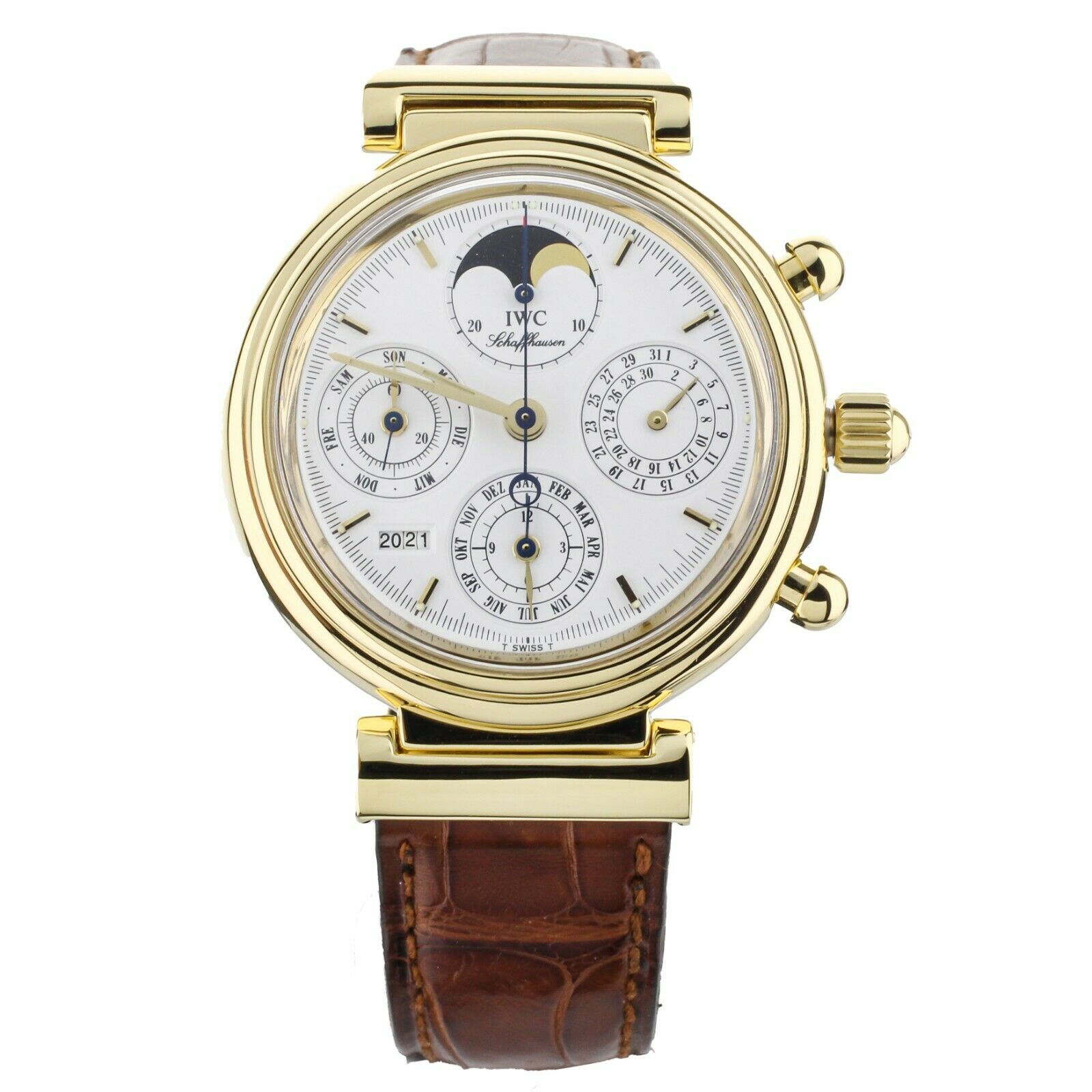 IWC DA VINCI PERPETUAL RATTRAPANTE 18K YELLOW GOLD 39MM 3751