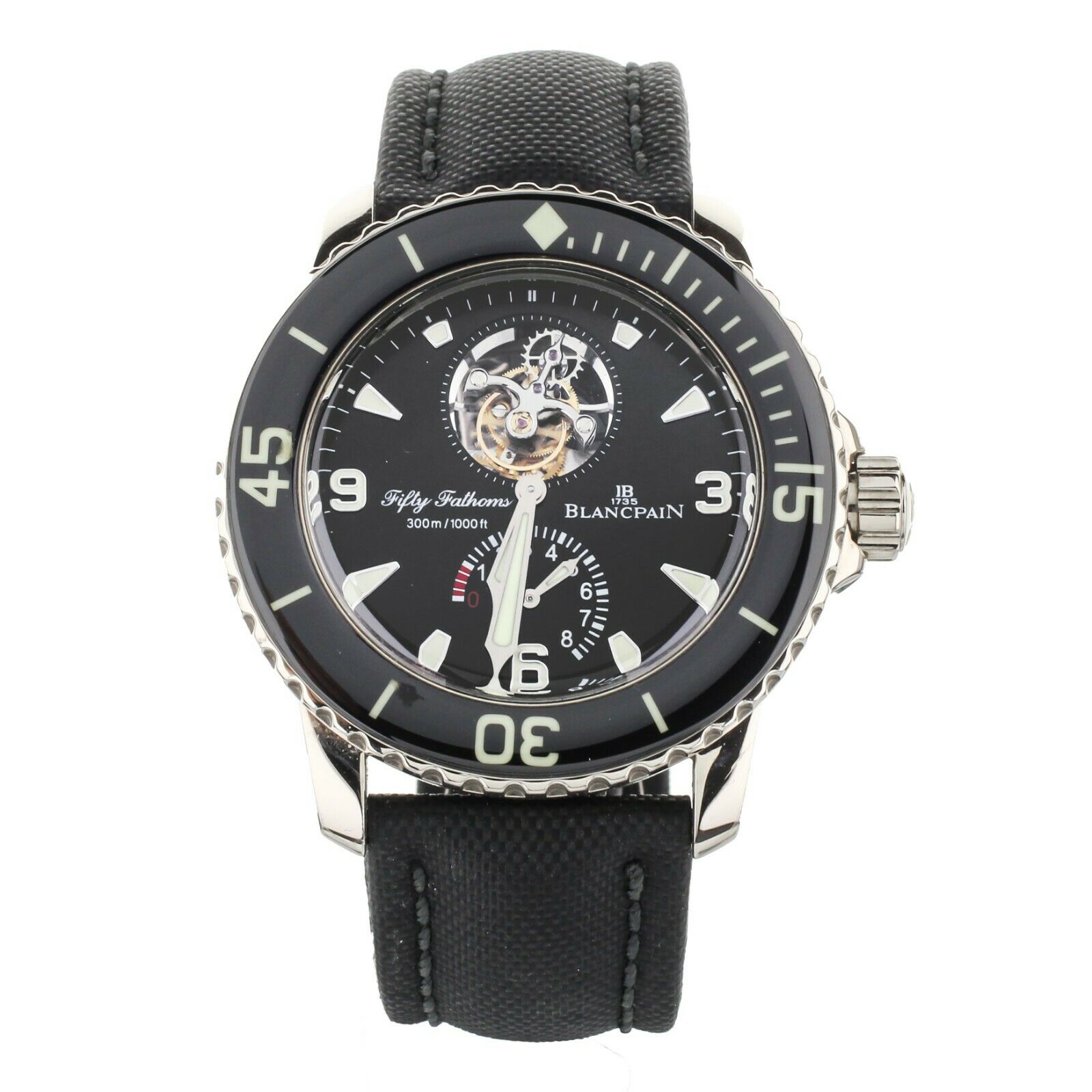 Blancpain Fifty Fathoms Tourbillon 8 Jours White Gold Black Dial 5025-153-52-A