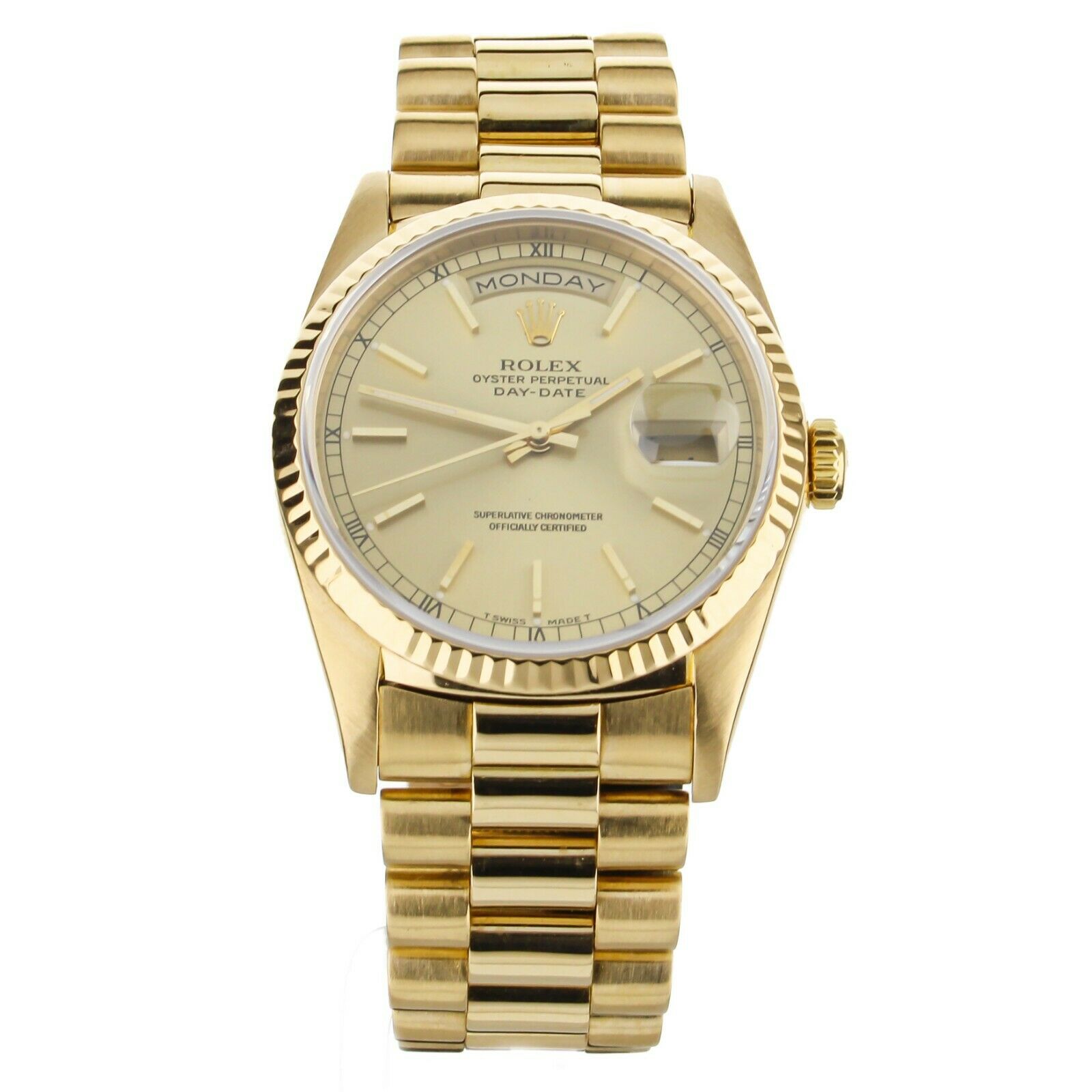 Rolex Day-Date President Yellow Gold Champagne Dial 36mm 18238 Box Only