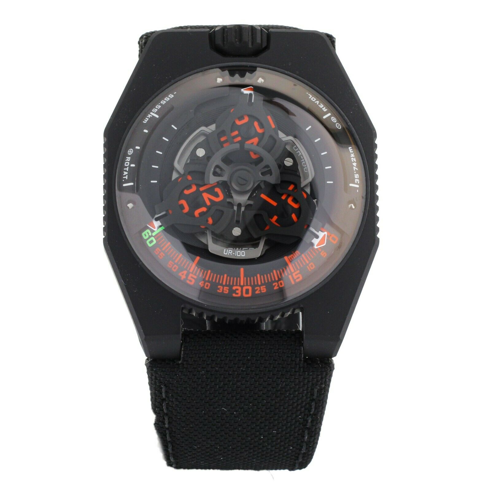 Urwerk UR100 Fireleg Titanium DLC in Canvas Strap Limited Edition