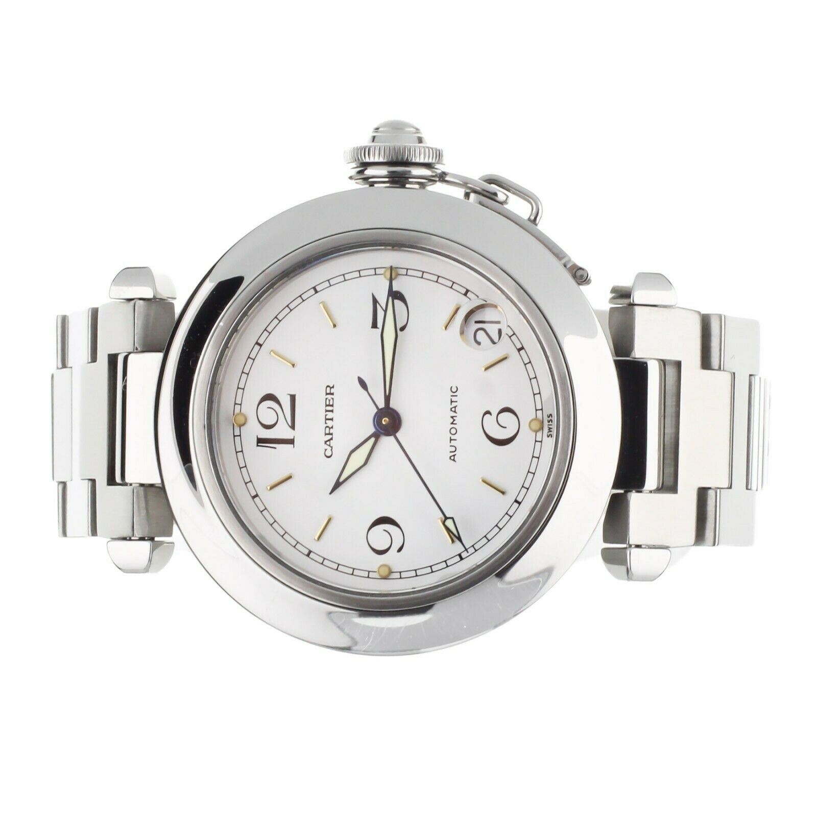 Cartier Pasha White Dial Stainless Steel Automatic on Bracelet