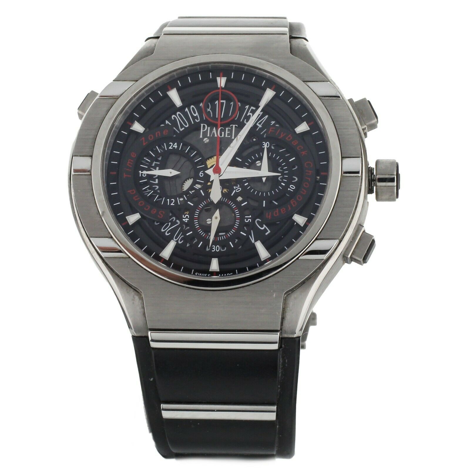 Piaget Protocol Flyback GMT Black Dial Titanium Rubber 45mm