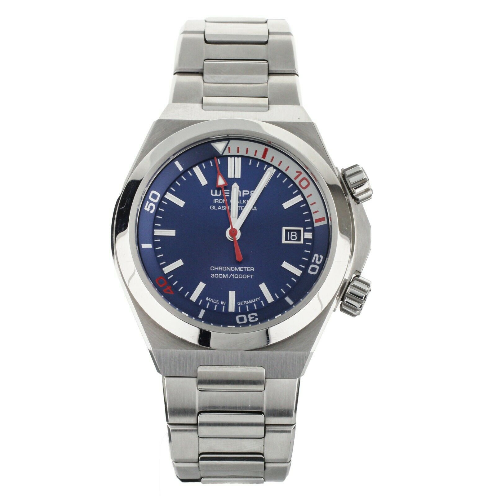 Wempe Iron Walker Diver Stainless Steel Blue Dial 42mm WI200002 Full Set