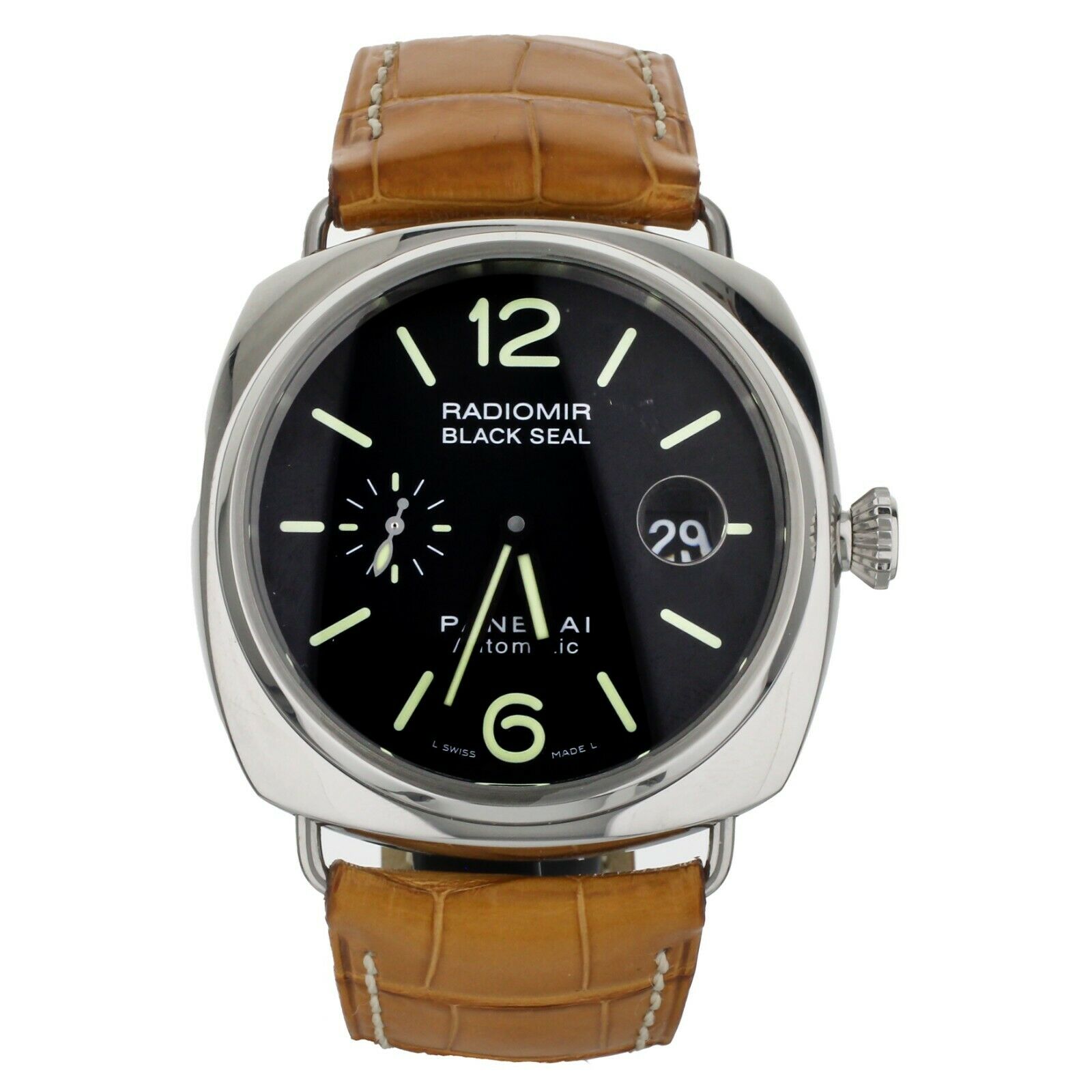 Panerai Radiomir Black Seal Automatic Date Alligator Strap 45mm