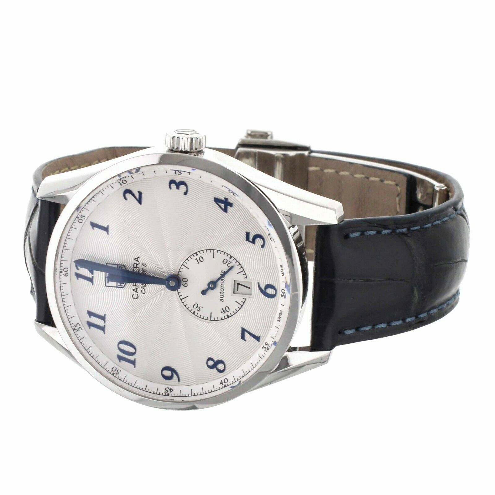 Tag Heuer Carrera Calibre 6 White Dial Stainless Steel Alligator