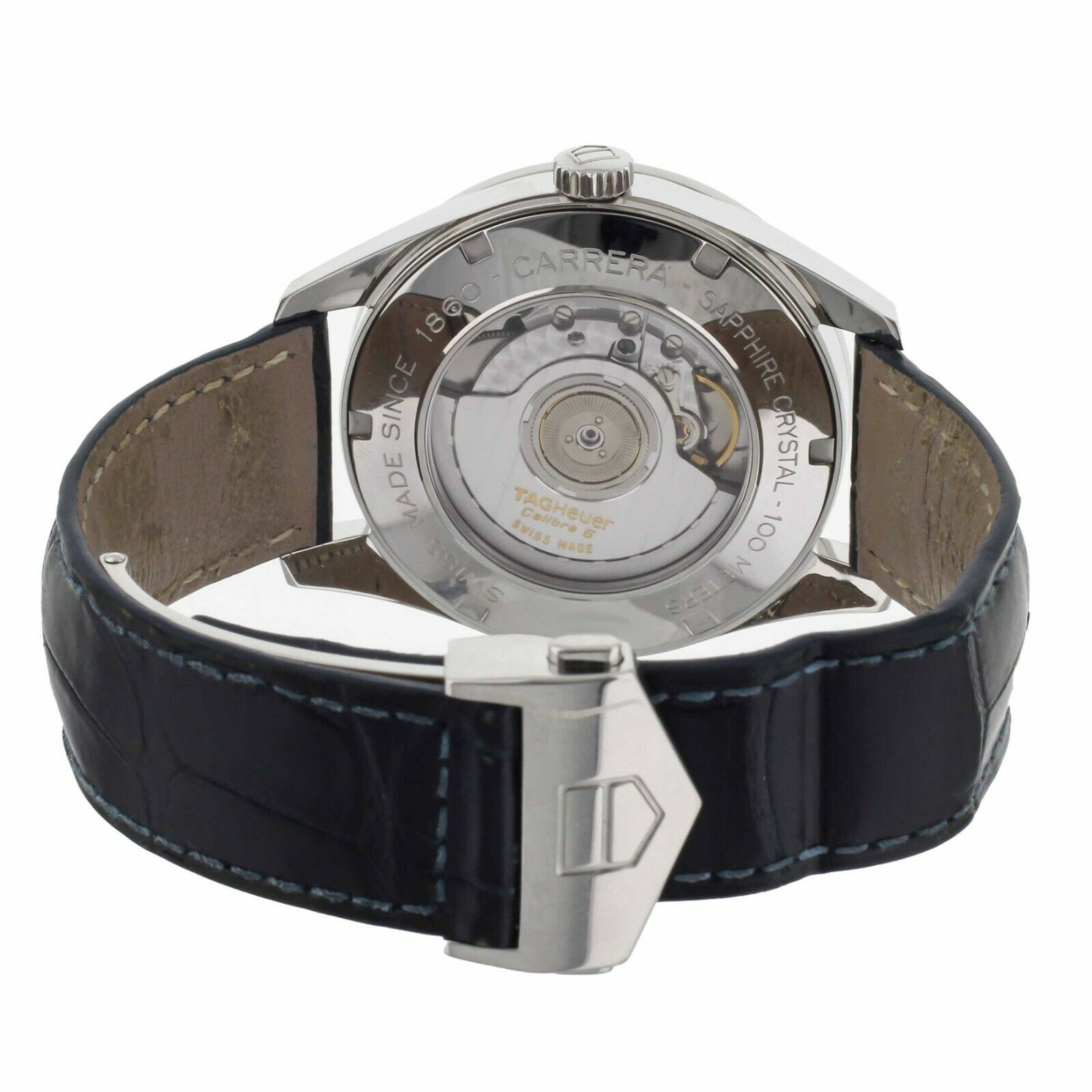 Tag Heuer Carrera Calibre 6 White Dial Stainless Steel Alligator