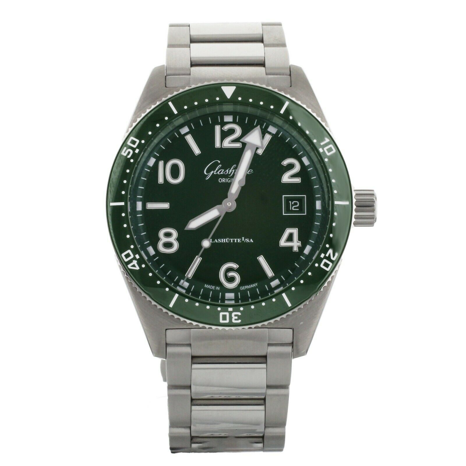 Glashutte Original SeaQ Green Stainless Steel 39.5mm  Full Set