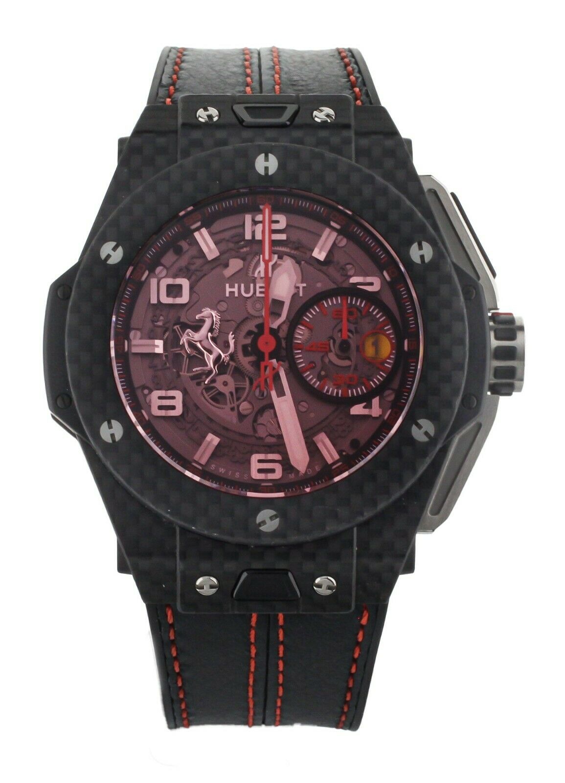 HUBLOT BIG BANG UNICO 45MM CARBON FIBER FERRARI LE 401.QX.0123.VR FULL SET