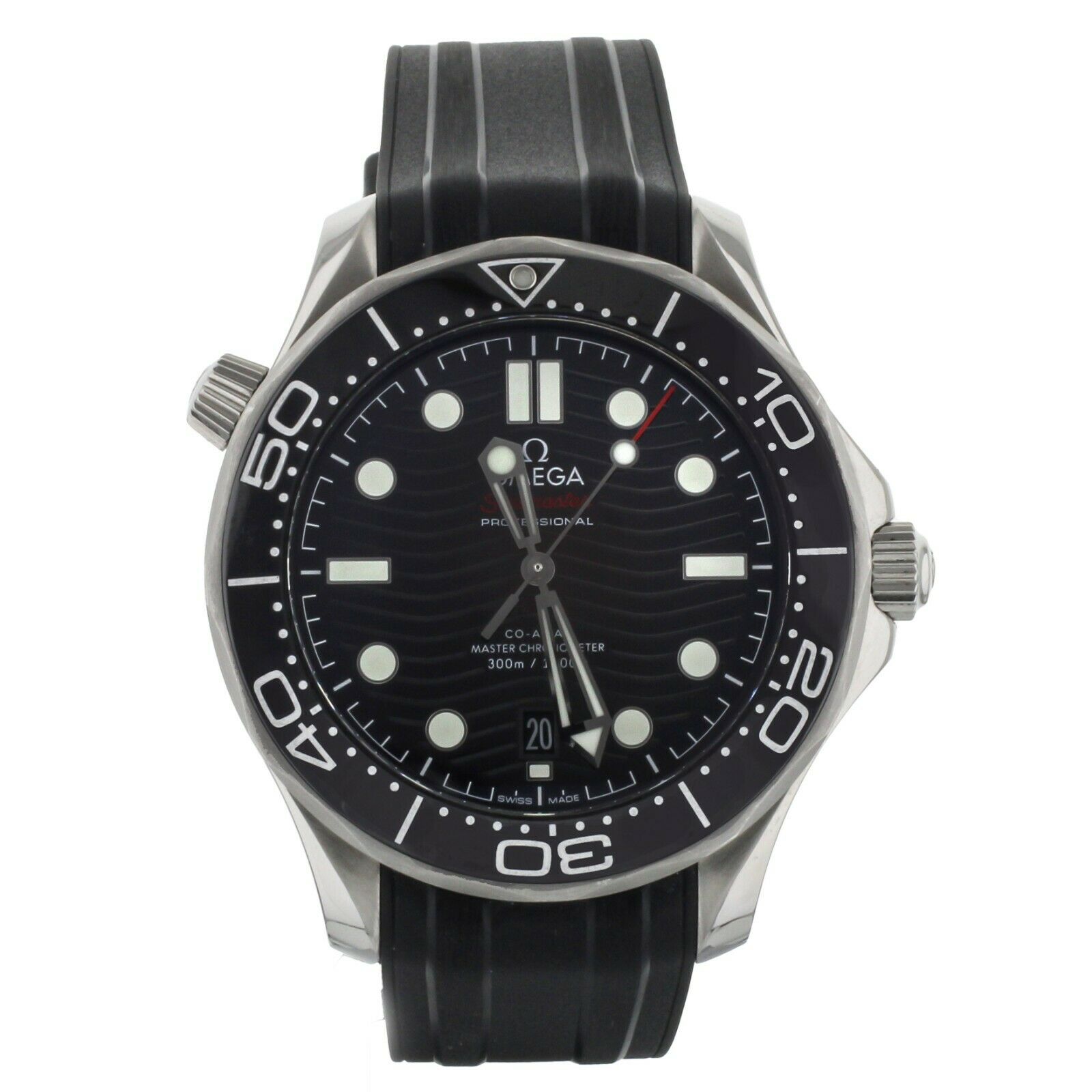 Omega Seamaster 300m Black Stainless Steel Rubber 42mm 21032422001001 full Set