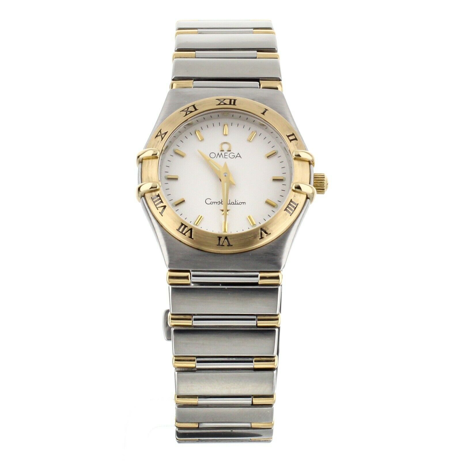 Omega Constellation Quartz White Dial Stainless Steel Yellow Gold 25mm 13723000