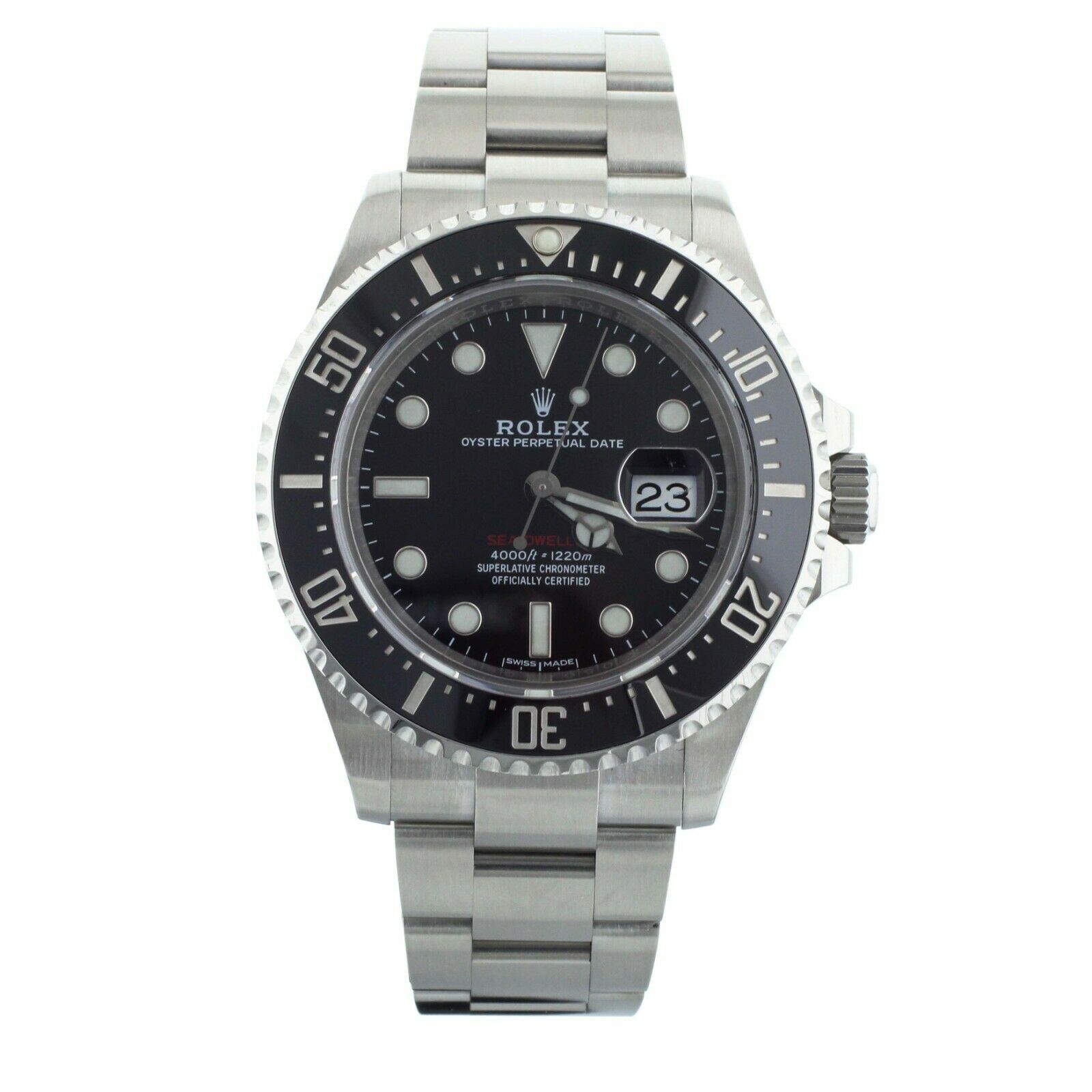 Rolex Sea-Dweller Red Line Stainless Steel Black Dial 43mm 126600 Full Det