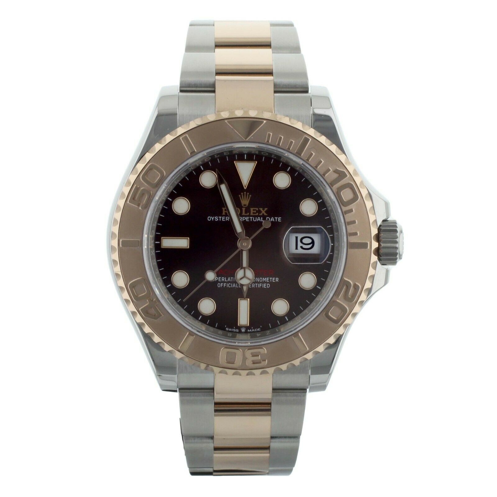 Rolex Yacht-Master Stainless Steel Rose Gold Brown Dial 40mm  Full Set