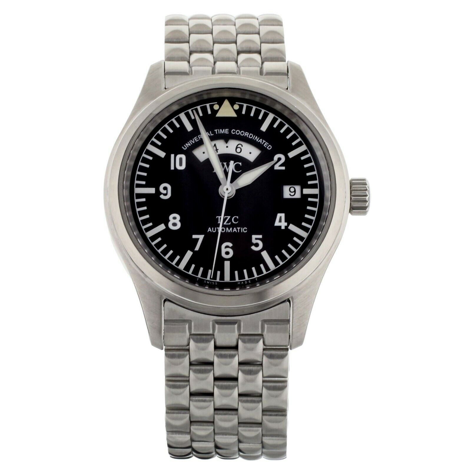 IWC UTC Stainless Steel Black Dial on Bracelet 39mm  Full Set