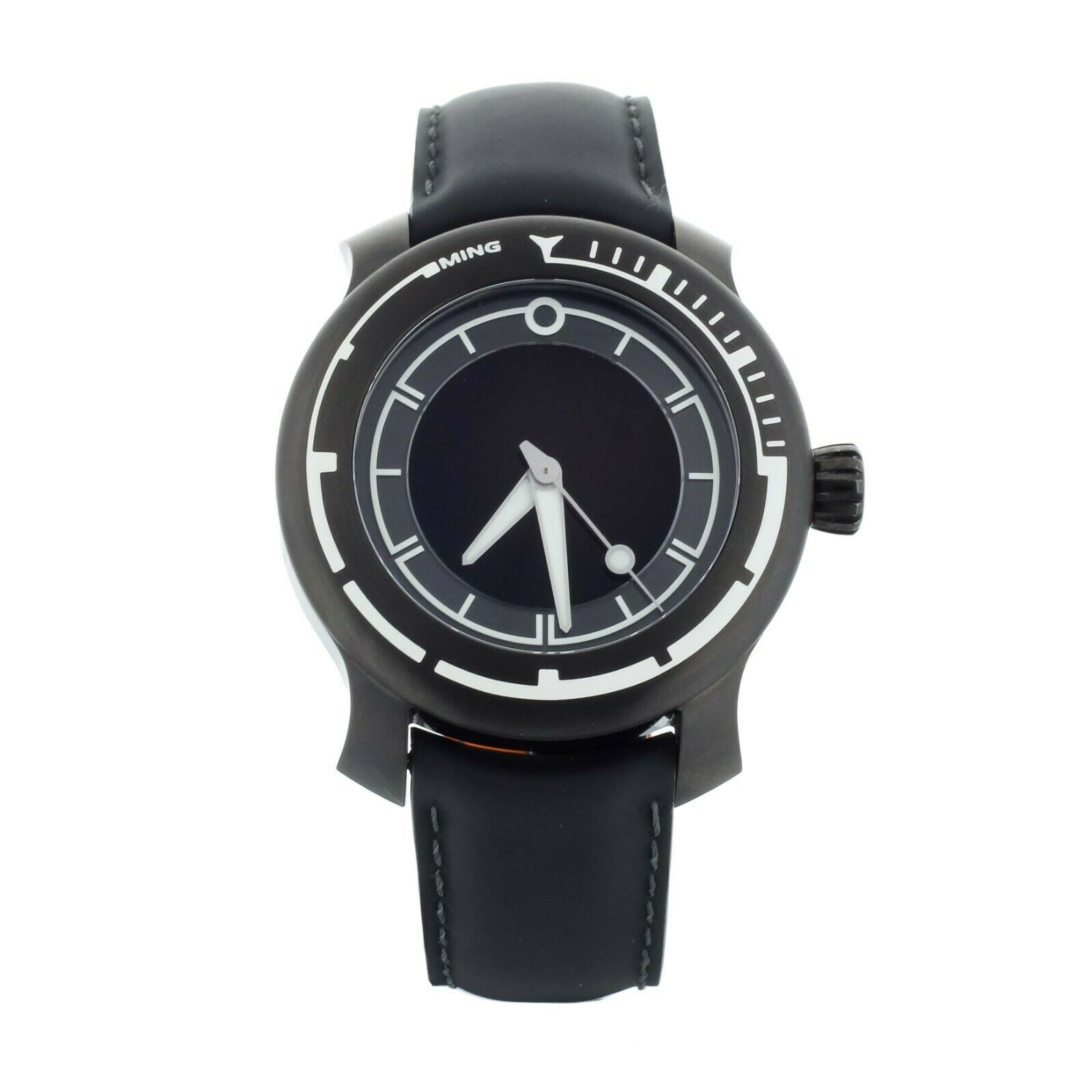 Ming Diver Titanium Black Dial on Calf 40MM  Full Set