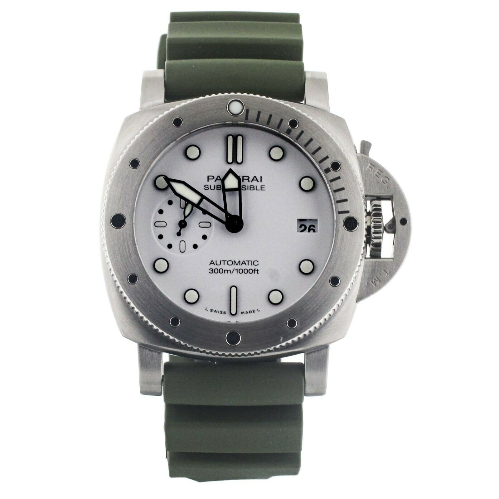 Panerai Submersible White Dial Stainless Steel Rubber 42mm PAM1223 Full Set
