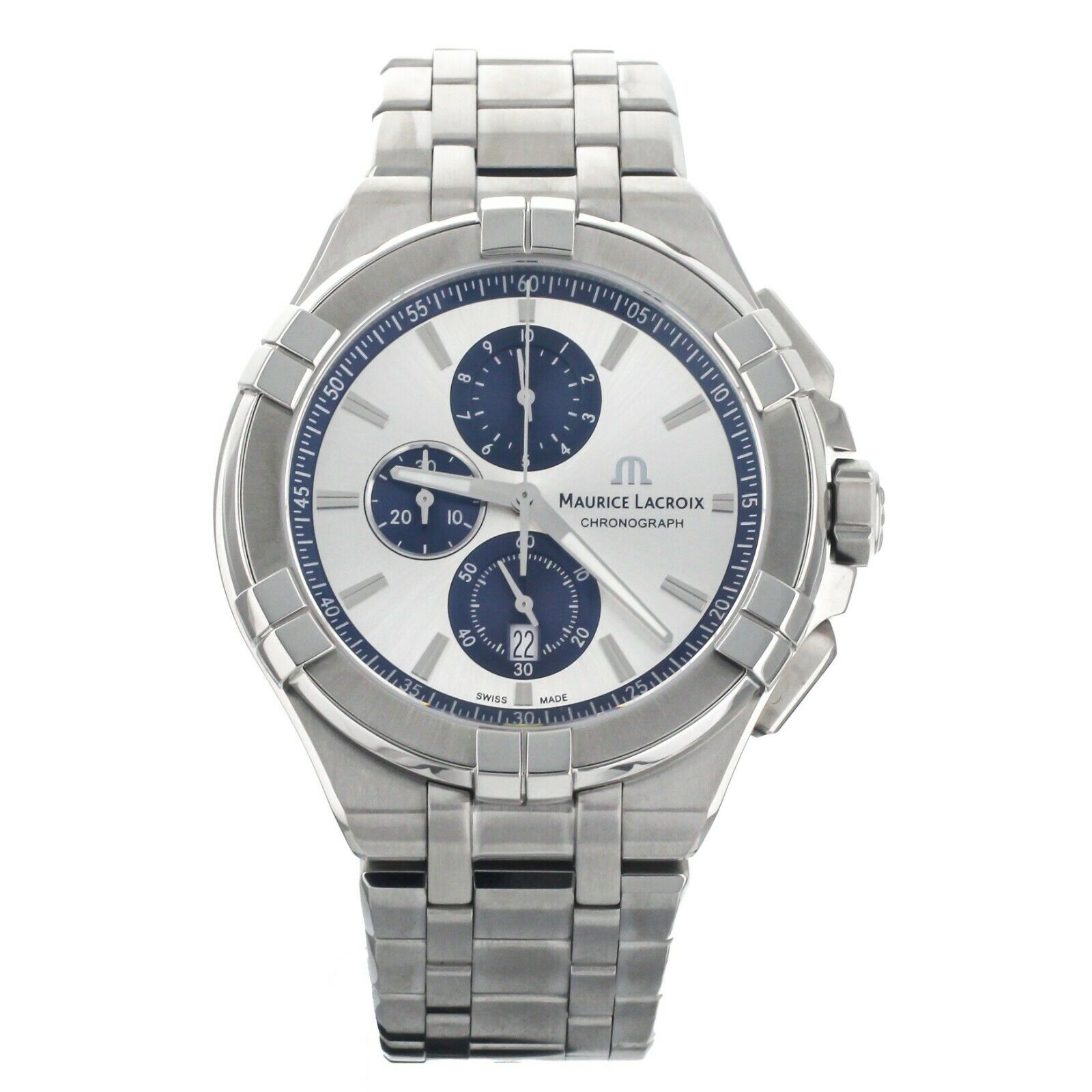 Maurice Lacroix Aikon Quartz Chronograph Stainless Steel 44MM  AI1018 Full Set