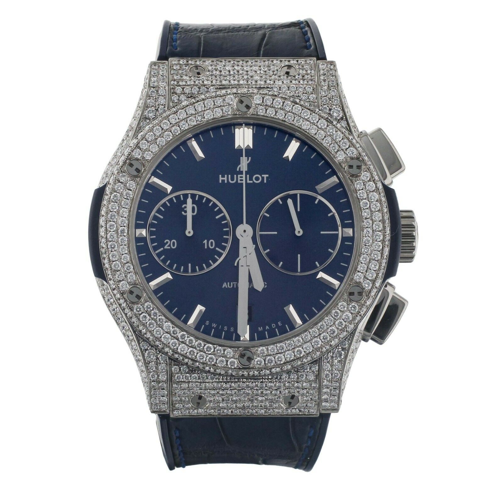 Hublot Classic Fusion Chrono Titanium Aftermarket Diamonds 45MM 521.NX.7170.LR