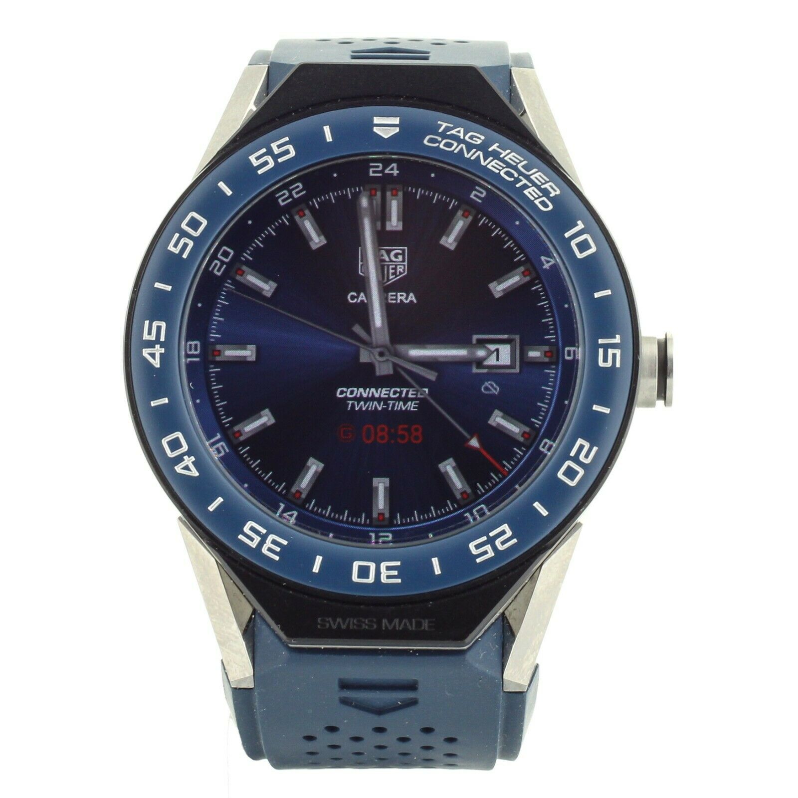 Tag Heuer Connected Modular Digital Titanium Blue 45mm sbf8a8012-0 full set
