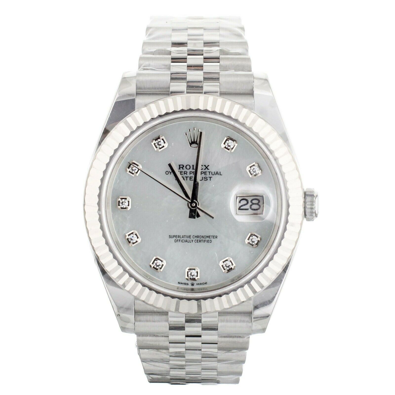 Rolex Datejust 41 Stainless Steel Jubilee Bracelet MOP Diamond Dial 41mm