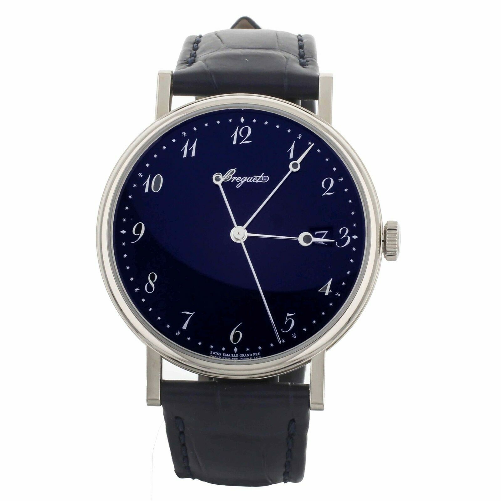 Breguet Classique Blue Gran Feu Enamel Dial White Gold 38mm  Full set
