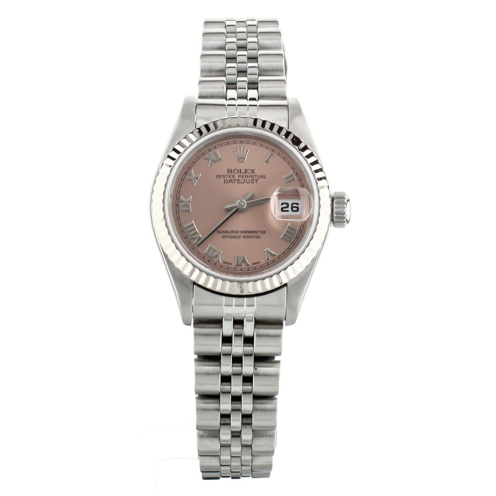 Rolex Lady Datejust Stainless Steel Pink Dial on Jubilee Bracelet 26mm