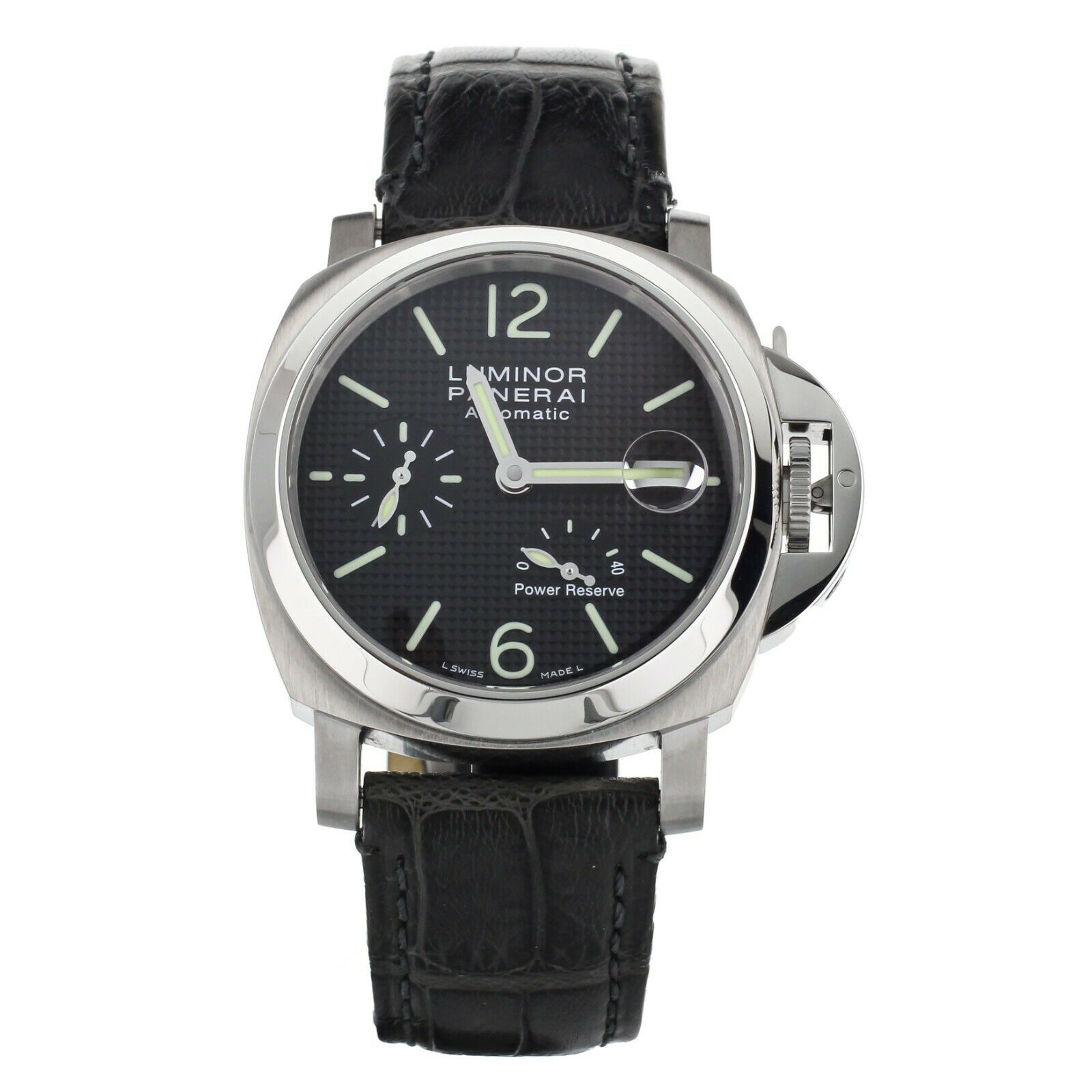 Panerai Luminor Power Reserve Stainless Steel Hobnail Dial 40mm  Full Set