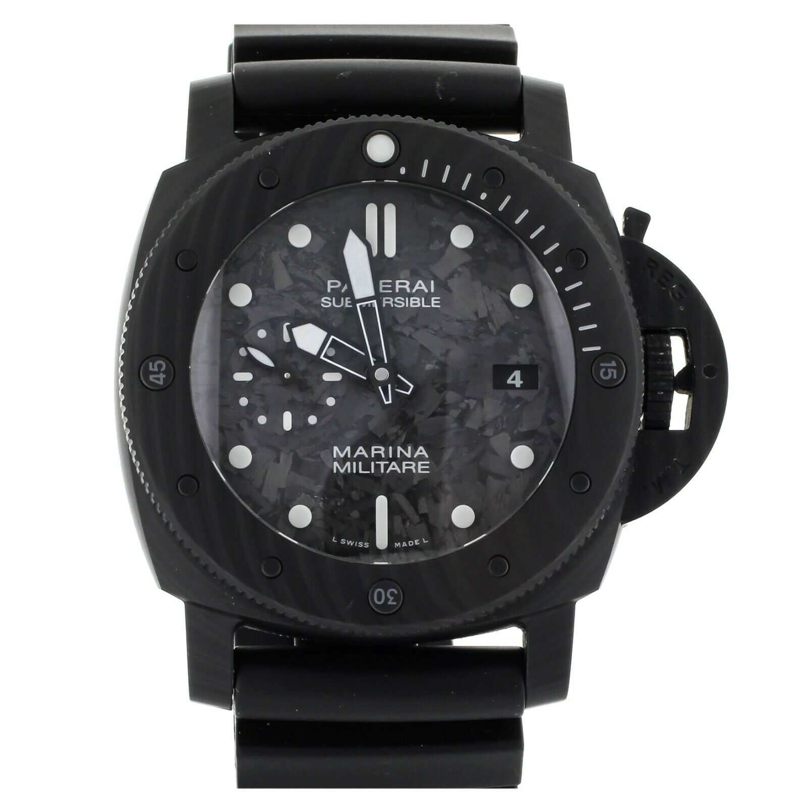 Panerai Submersible Marina Militare Carbotech Carbon Dial 47MM PAM00979 Full Set