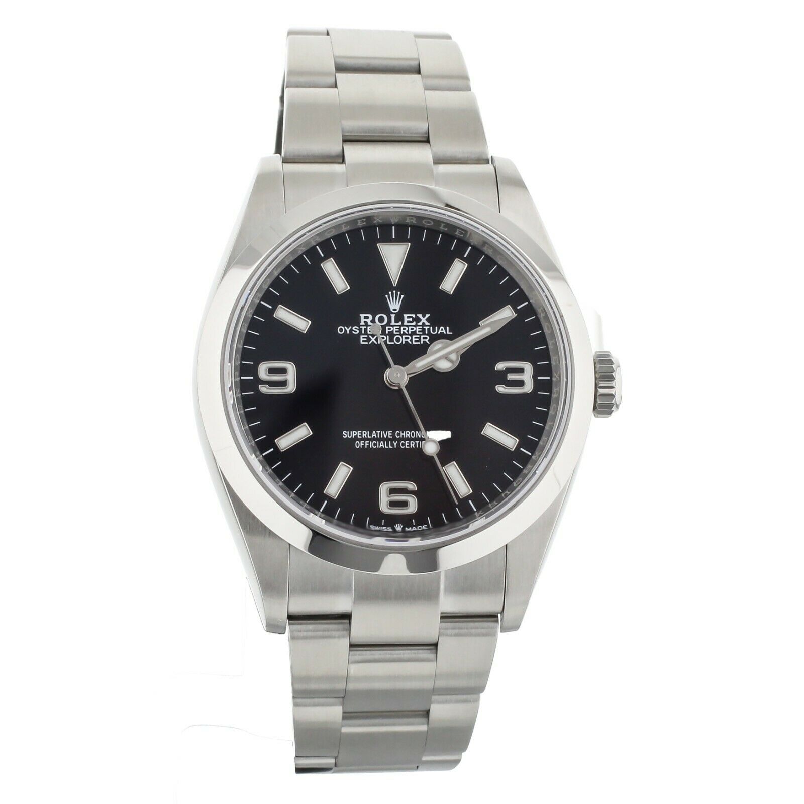 Rolex Explorer Stainless Steel Black Dial on Bracelet 36mm 124270 Full Set