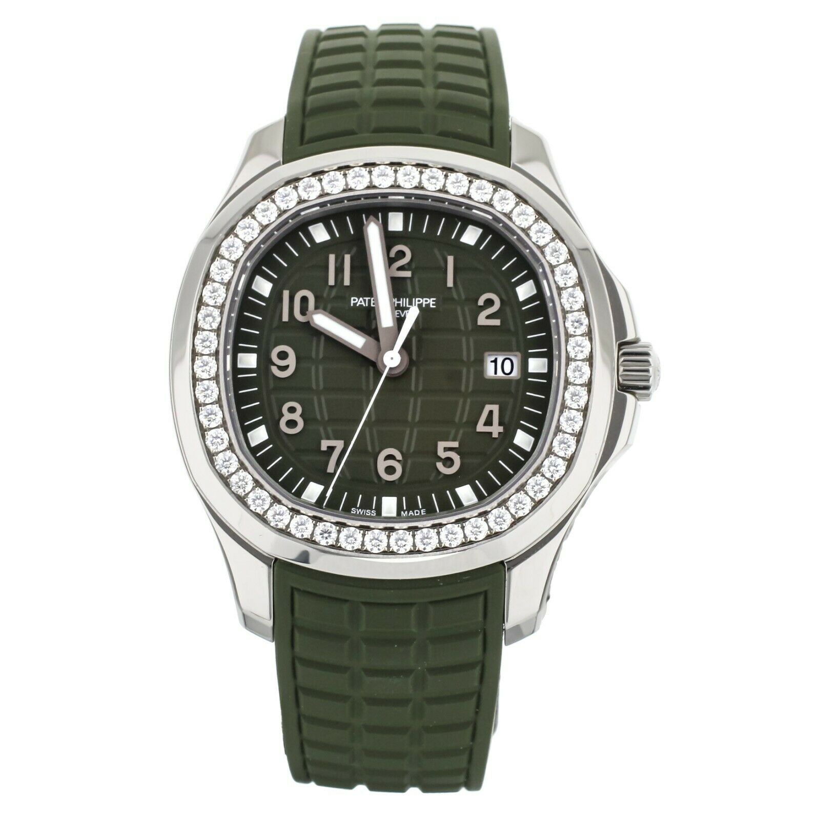 Patek Philippe Aquanaut Luce Quartz Green Rubber 38.8mm 5267/200A Full Set