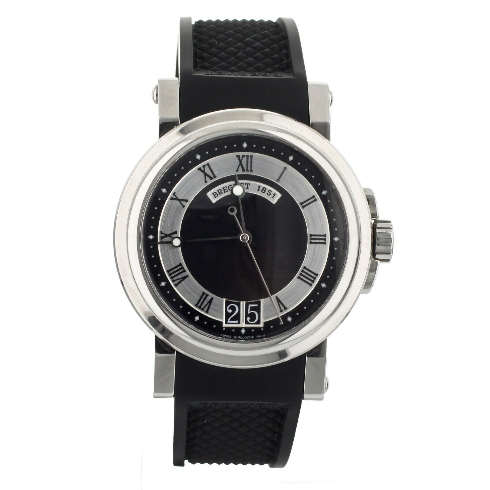 Breguet Royal Marine Stainless Steel Black Big Date Rubber 39mm