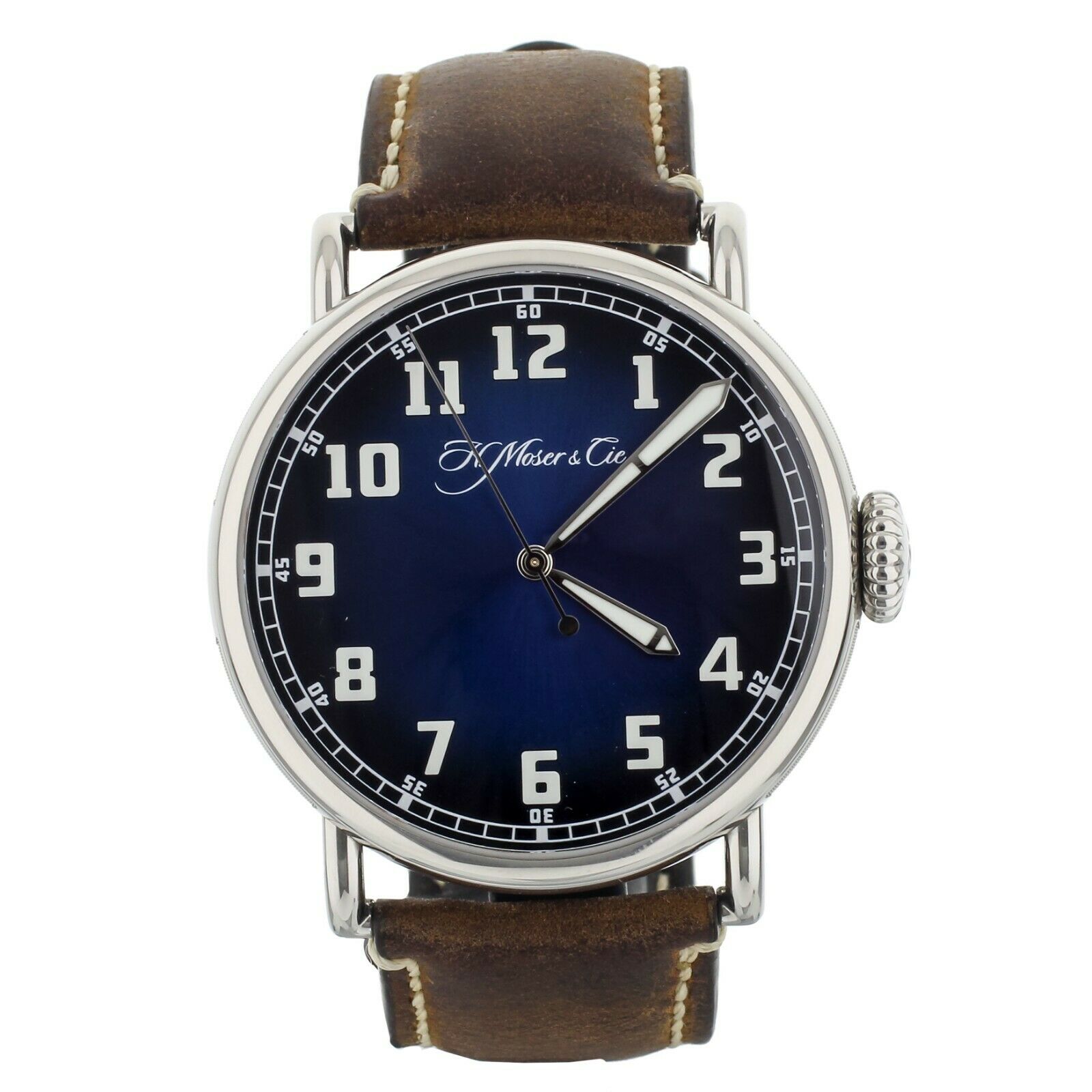 H. Moser  Cie. Heritage Centre Seconds Funky Blue Dial 42mm 8200-1201 Full Set