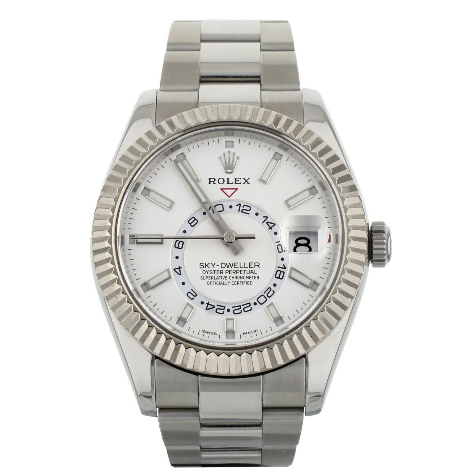 Rolex Sky-Dweller White Dial Stainless Steel on Bracelet 42mm  Full Set
