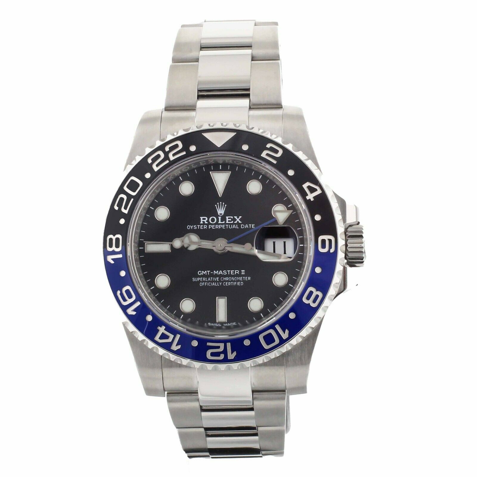 Rolex GMT Master II Stainless Steel Black and Blue 40mm 116710BLNR Full Set