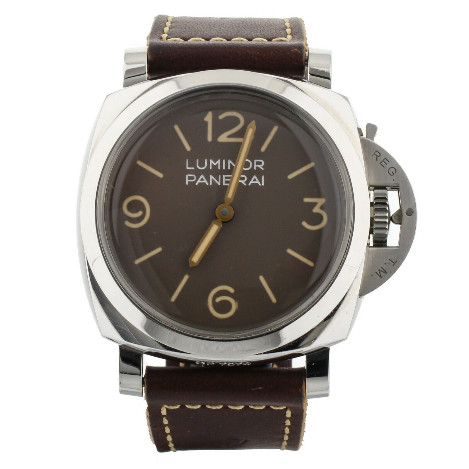 Panerai Luminor 1950 3 Days Stainless Steel Brown Dial Calf Manual 47mm PAM663