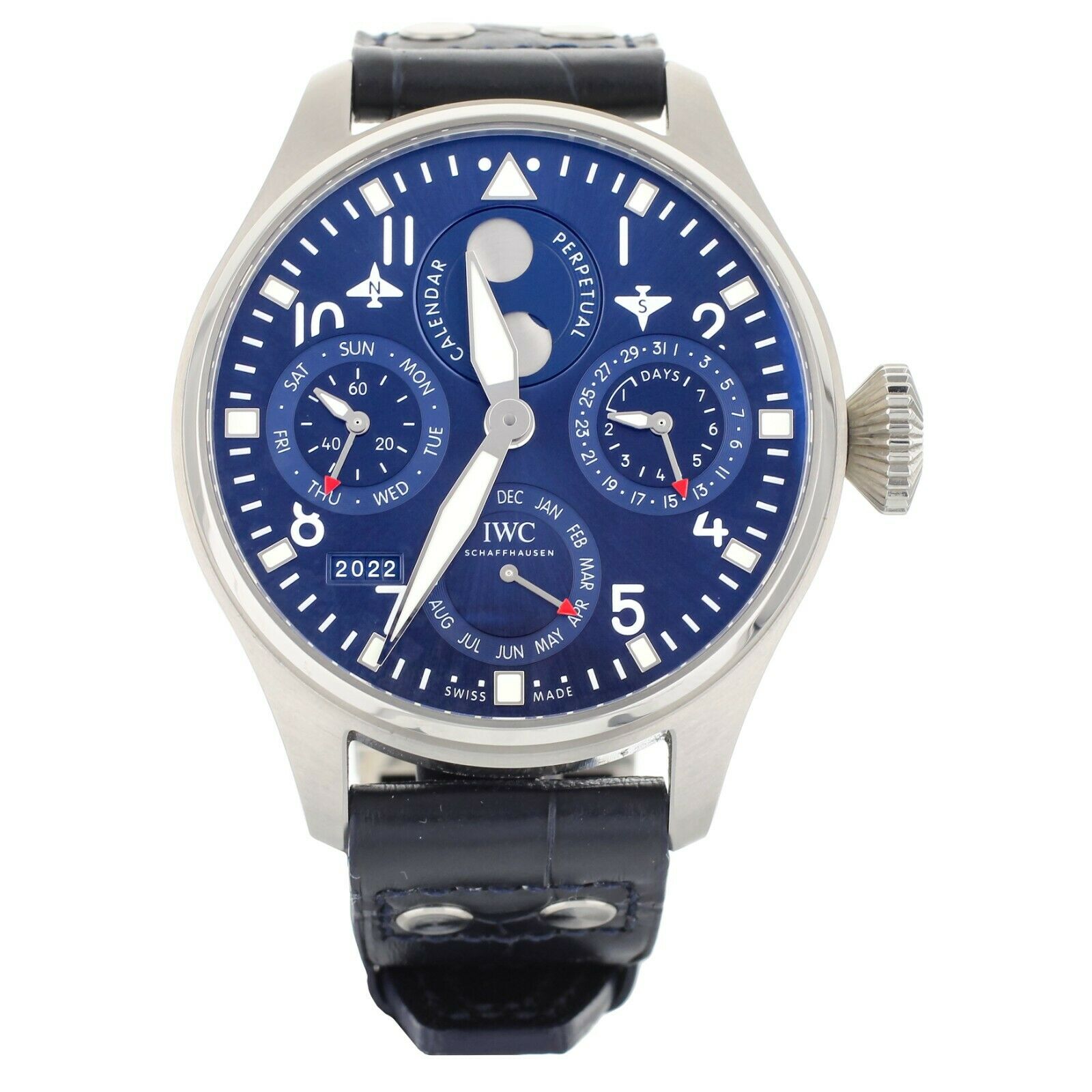IWC Big Pilot's Watch Perpetual Calendar Blue Dial 46mm  Full Set