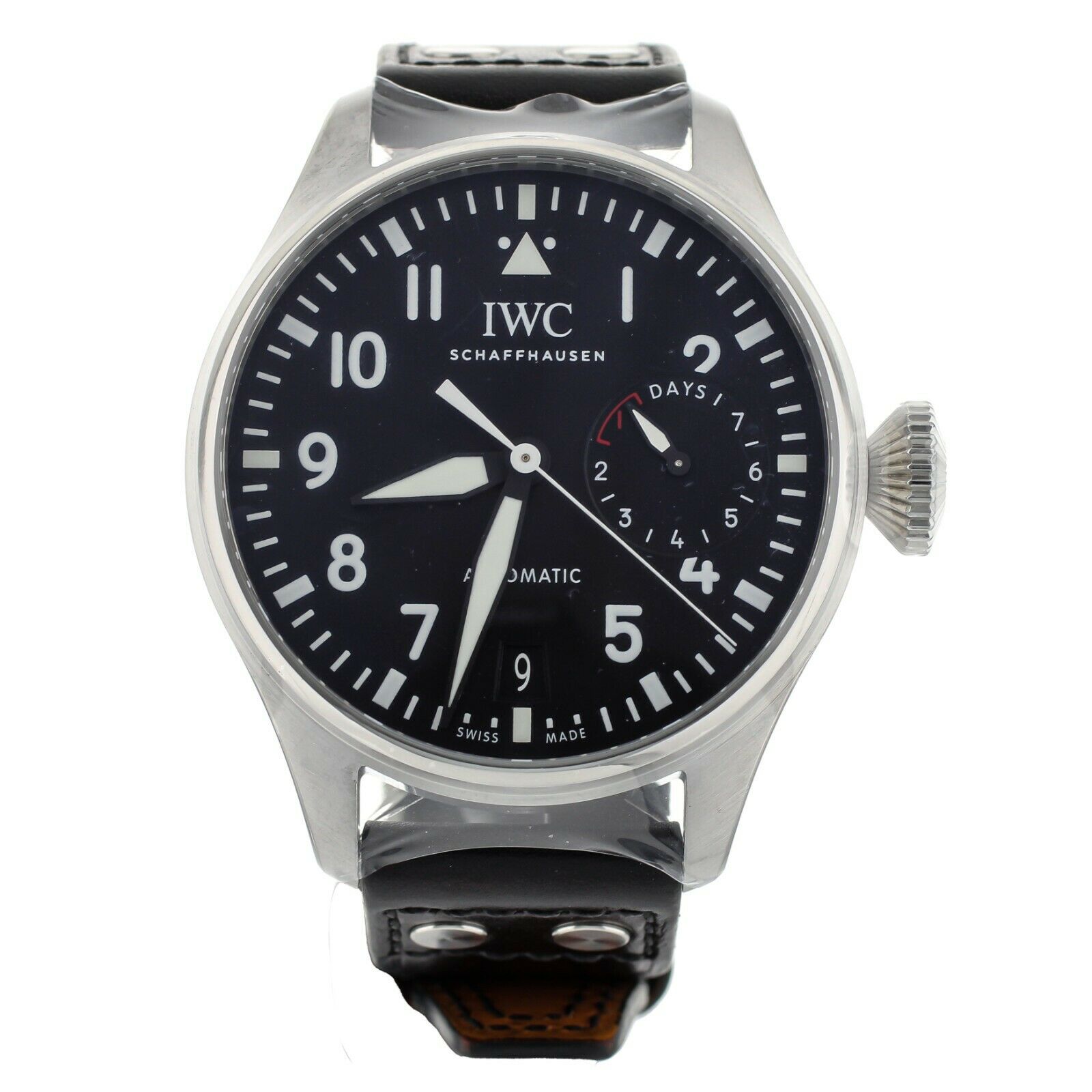IWC Big Pilot's Watch Stainless Steel Black Dial Calf 46mm  Full Set